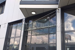 Стеклянные козырьки на вантах в Челябинске. Готовые проекты ПерилаГлавСнаб - фото 12