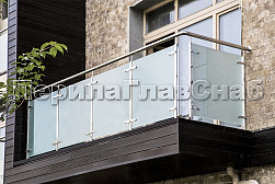Стеклянные перила для балконов в Челябинске. Готовые проекты ПерилаГлавСнаб - фото 34