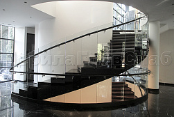 Стеклянные перила для винтовых лестниц в Челябинске. Готовые проекты ПерилаГлавСнаб - фото 15