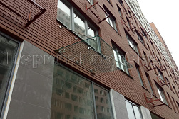 Стеклянные козырьки на вантах в Челябинске. Готовые проекты ПерилаГлавСнаб - фото 5