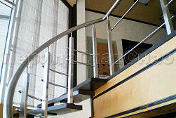 Перила и ограждения из нержавеющей стали с двумя ригелями в Челябинске. Готовые проекты ПерилаГлавСнаб - фото 3