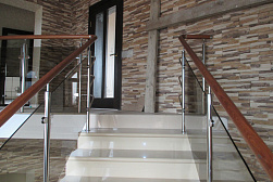 Перила и ограждения из нержавейки и дерева в Челябинске. Готовые проекты ПерилаГлавСнаб - фото 27