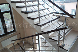 Перила и ограждения из нержавейки и дерева в Челябинске. Готовые проекты ПерилаГлавСнаб - фото 24