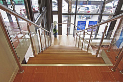 Ограждения из нержавейки со стеклом в Челябинске. Готовые проекты ПерилаГлавСнаб - фото 12