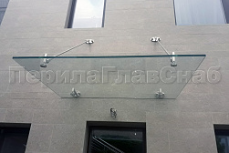 Стеклянные козырьки на вантах в Челябинске. Готовые проекты ПерилаГлавСнаб - фото 19