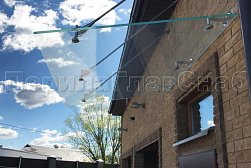 Стеклянные козырьки на вантах в Челябинске. Готовые проекты ПерилаГлавСнаб - фото 16