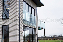 Стеклянные перила для балконов в Челябинске. Готовые проекты ПерилаГлавСнаб - фото 23