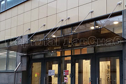 Стеклянные козырьки на вантах в Челябинске. Готовые проекты ПерилаГлавСнаб - фото 30