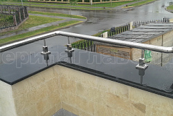 Ограждения и перила без ригелей из нержавеющей стали (без заполнения) в Челябинске. Готовые проекты ПерилаГлавСнаб - фото 7