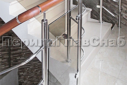 Перила и ограждения из нержавейки и дерева в Челябинске. Готовые проекты ПерилаГлавСнаб - фото 29