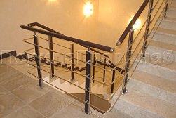 Перила и ограждения из нержавейки и дерева в Челябинске. Готовые проекты ПерилаГлавСнаб - фото 8