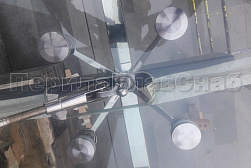 Стеклянные козырьки на спайдерах в Челябинске. Готовые проекты ПерилаГлавСнаб - фото 8