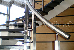 Перила и ограждения из нержавеющей стали с двумя ригелями в Челябинске. Готовые проекты ПерилаГлавСнаб - фото 2