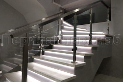 Ограждения из нержавейки со стеклом в Челябинске. Готовые проекты ПерилаГлавСнаб - фото 1