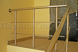 Перила и ограждения из нержавеющей стали с двумя ригелями в Челябинске. Готовые проекты ПерилаГлавСнаб - фото 8