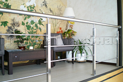 Перила и ограждения из нержавеющей стали с двумя ригелями в Челябинске. Готовые проекты ПерилаГлавСнаб - фото 4